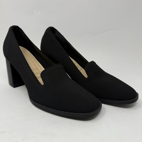 Adrienne Vittadini Shoes Womens Size 8.5M Brittiny Block Heel Slip On‎ Comfort - Picture 1 of 12